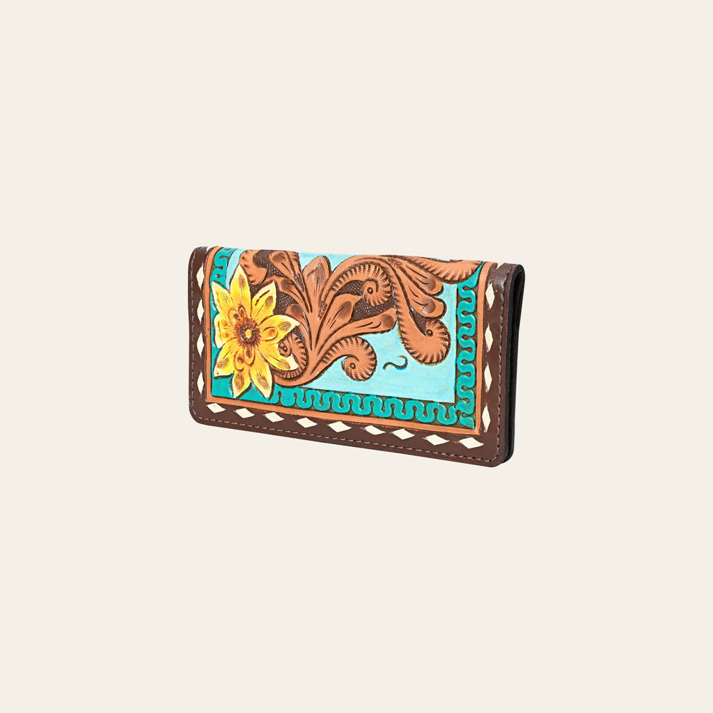 OHLAY Wallet Hand Tooled Genuine Leather Women Bag Western Handbag Purse | Womens Handbags |Leather Belt for Summer