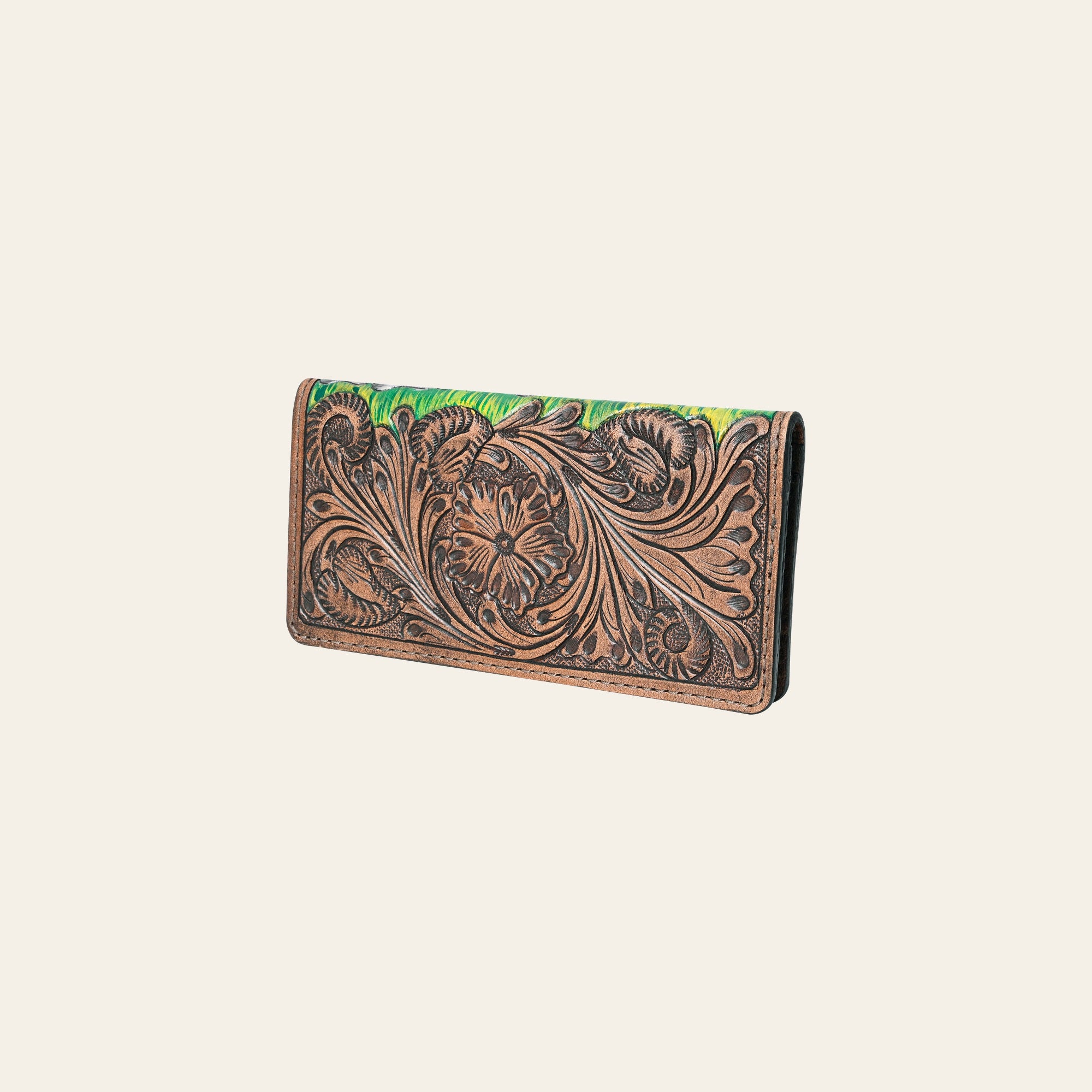 OHLAY Wallet Hand Tooled Genuine Leather Women Bag Western Handbag Purse | Womens Handbags |Leather Belt for Summer