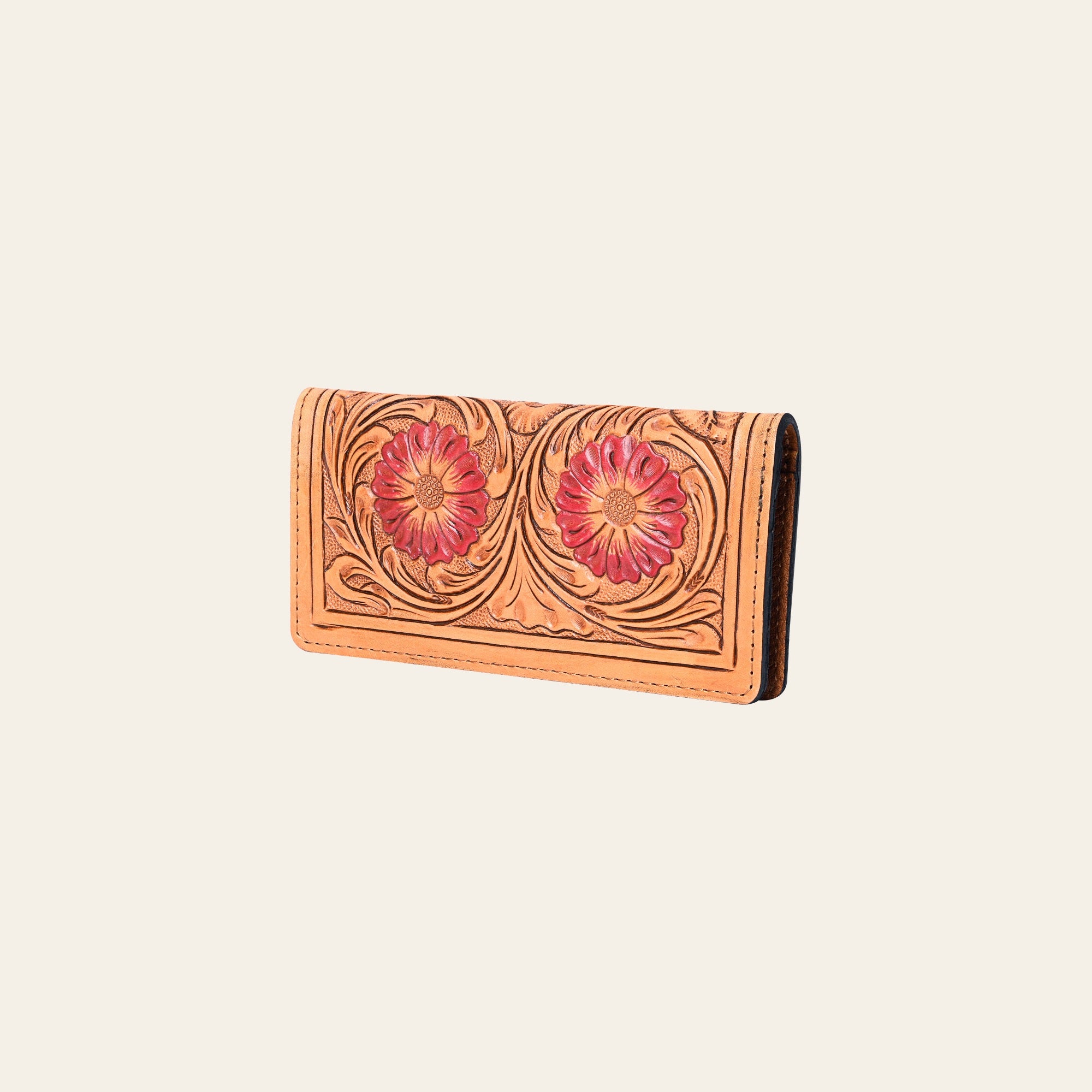 OHLAY Wallet Hand Tooled Genuine Leather Women Bag Western Handbag Purse | Womens Handbags |Leather Belt for Summer