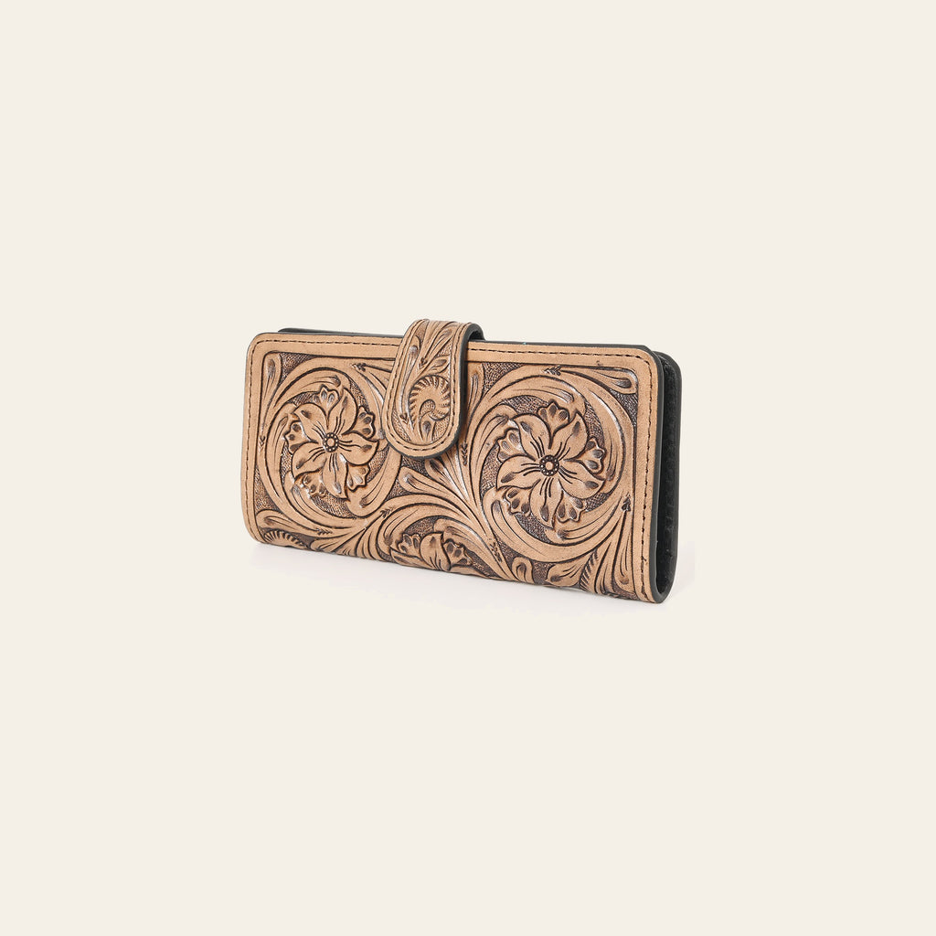 OHLAY Wallet Hand Tooled Genuine Leather Women Bag Western Handbag Purse | Womens Handbags |Leather Belt for Summer