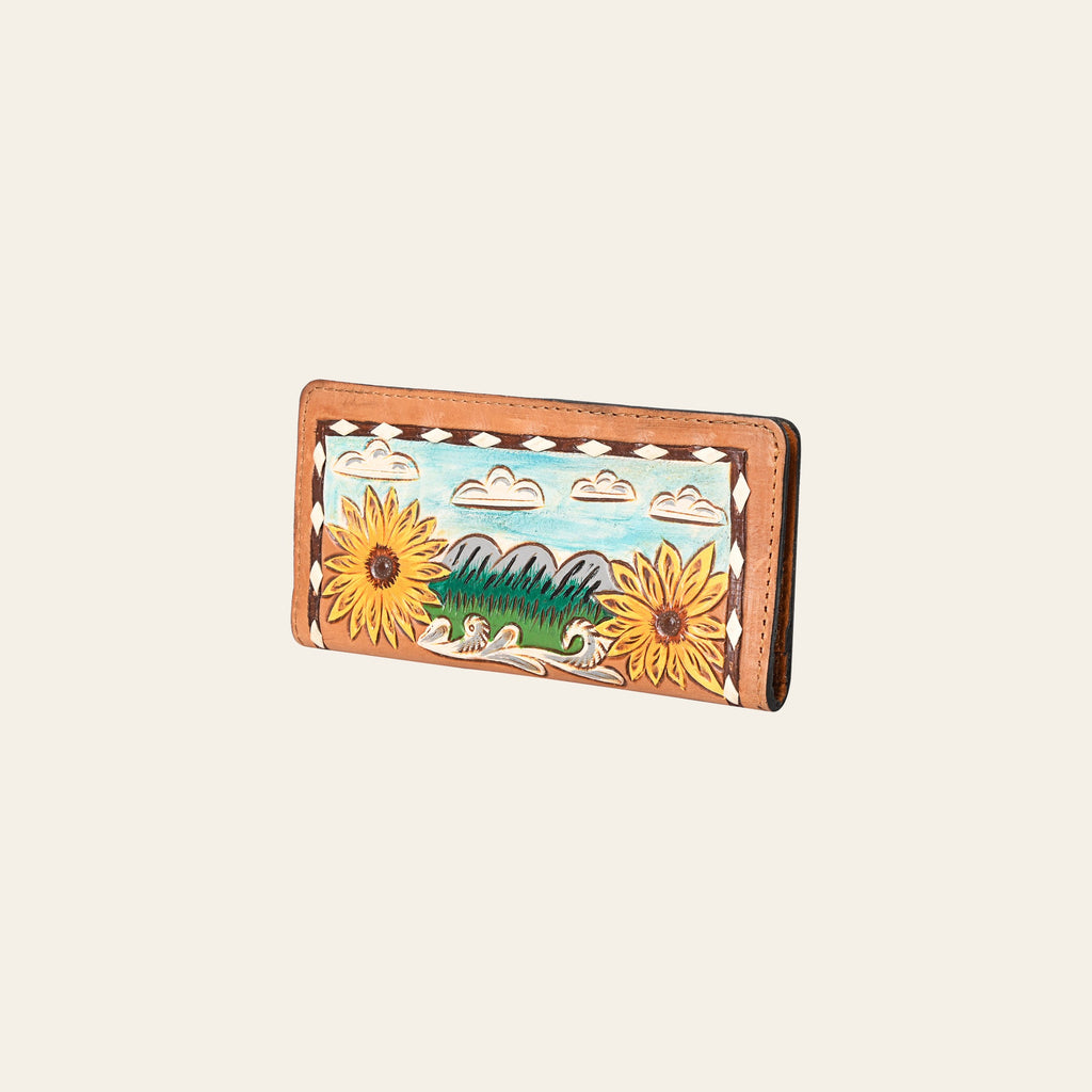 OHLAY Wallet Hand Tooled Genuine Leather Women Bag Western Handbag Purse | Womens Handbags |Leather Belt for Summer
