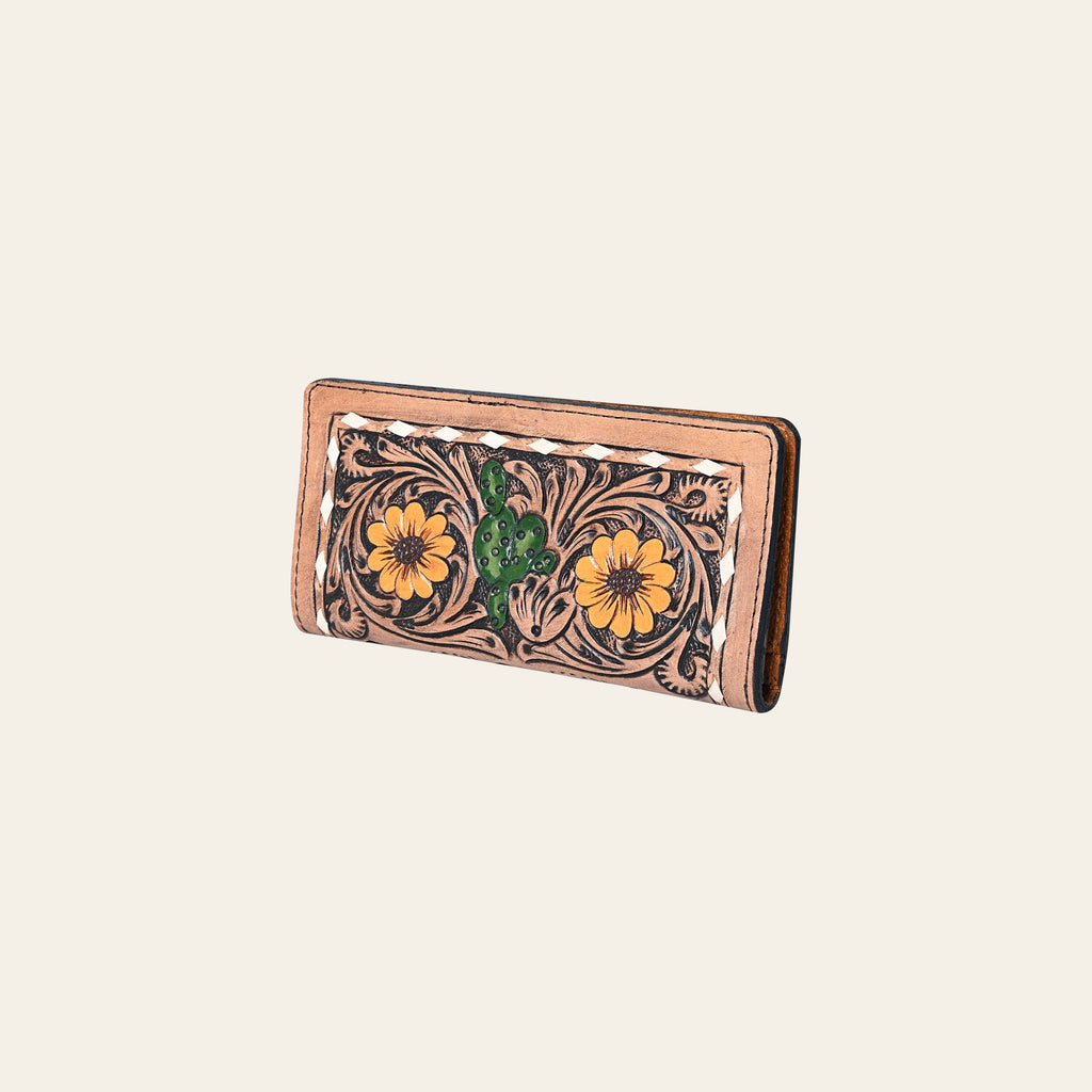 OHLAY Wallet Hand Tooled Genuine Leather Women Bag Western Handbag Purse | Womens Handbags |Leather Belt for Summer