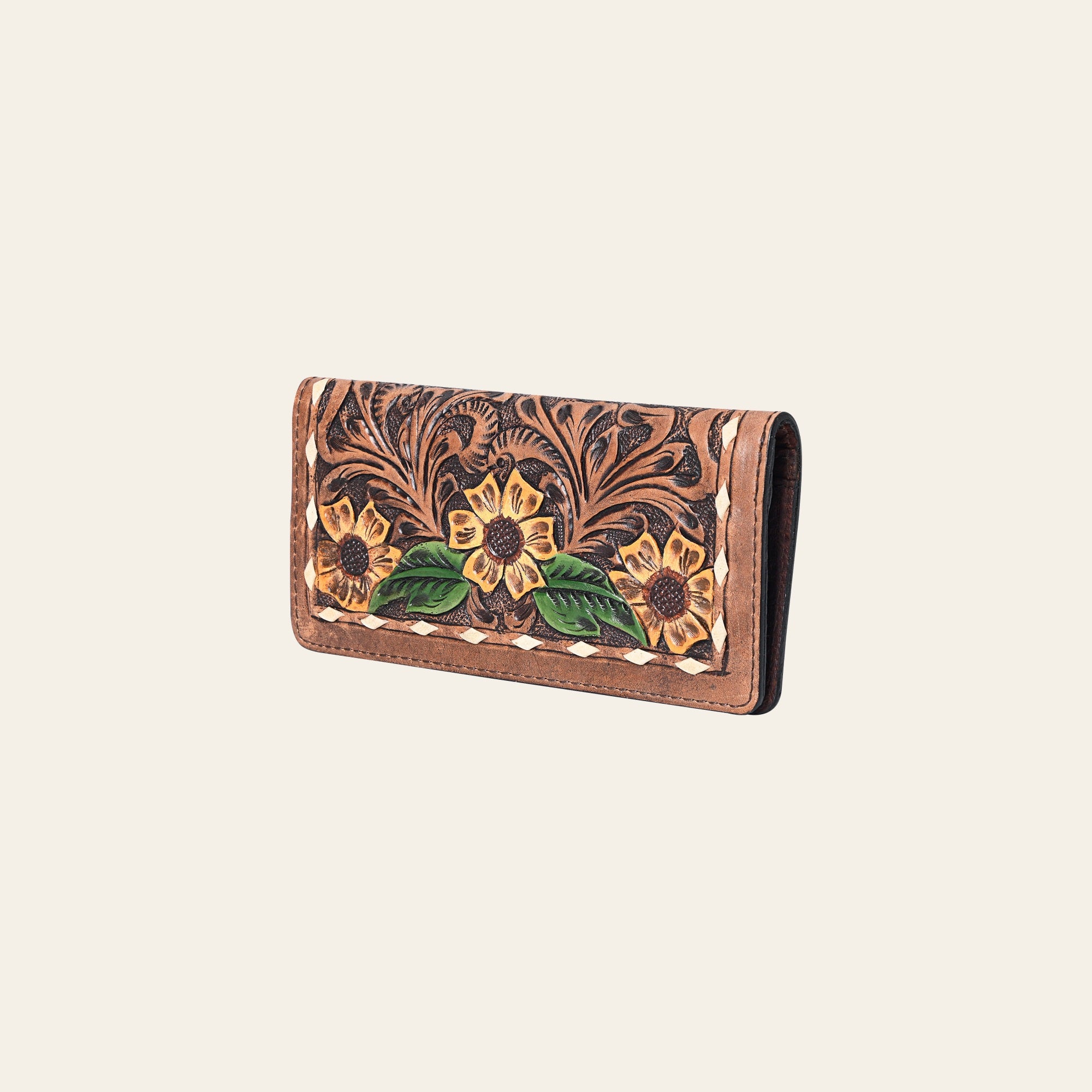 OHLAY Wallet Hand Tooled Genuine Leather Women Bag Western Handbag Purse | Womens Handbags |Leather Belt for Summer