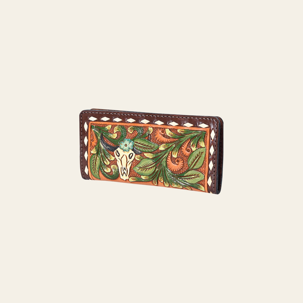 OHLAY Wallet Hand Tooled Genuine Leather Women Bag Western Handbag Purse | Womens Handbags |Leather Belt for Summer