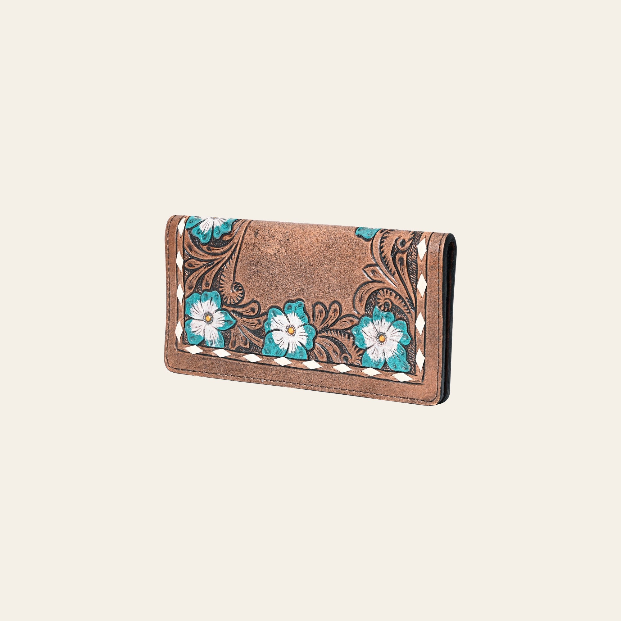 OHLAY Wallet Hand Tooled Genuine Leather Women Bag Western Handbag Purse | Womens Handbags |Leather Belt for Summer
