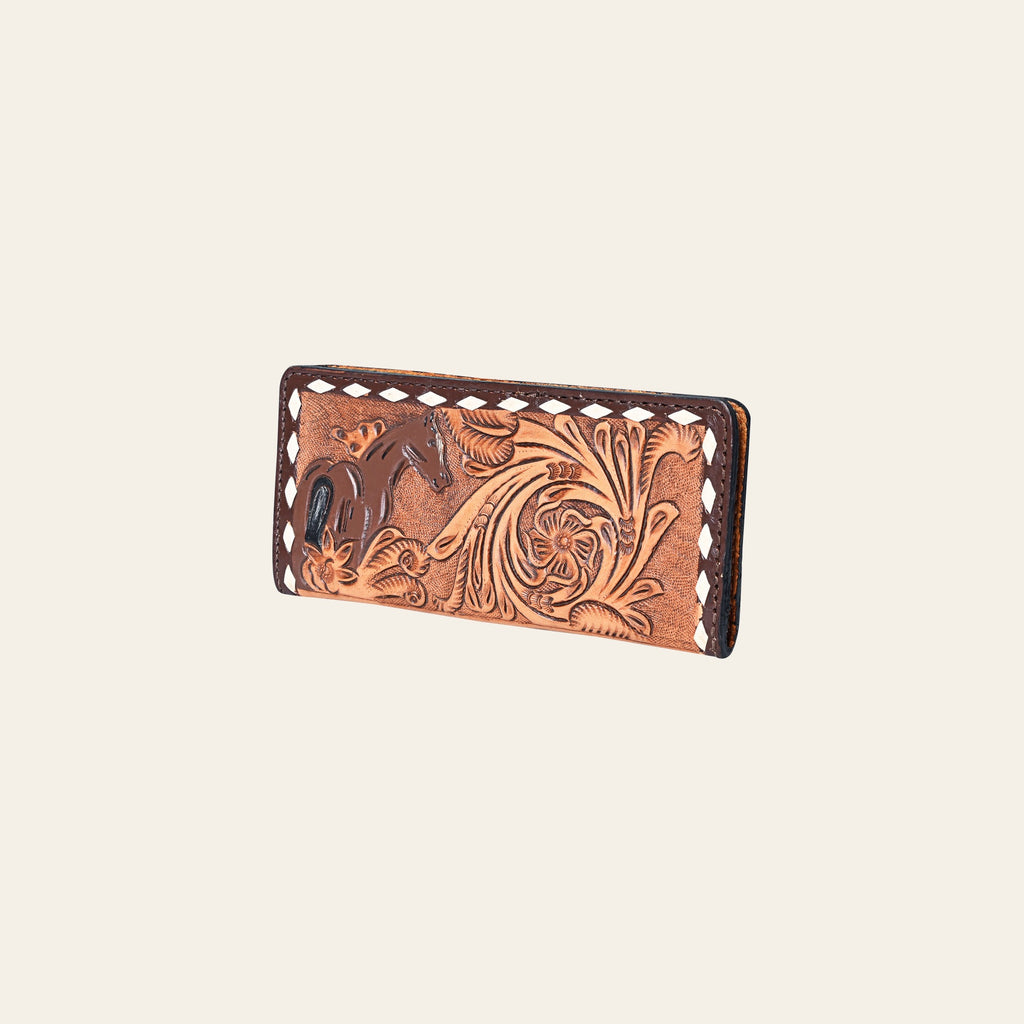 OHLAY Wallet Hand Tooled Genuine Leather Women Bag Western Handbag Purse | Womens Handbags |Leather Belt for Summer