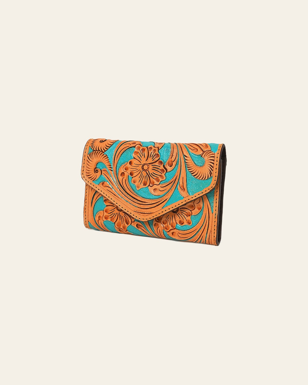 OHLAY Wallet Hand Tooled Genuine Leather Women Bag Western Handbag Purse | Womens Handbags |Leather Belt for Summer