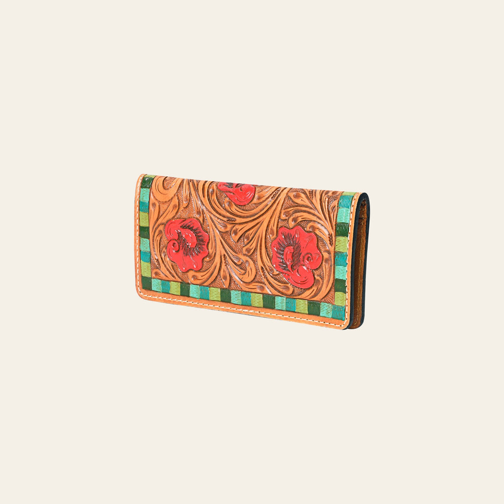 OHLAY Wallet Hand Tooled Genuine Leather Women Bag Western Handbag Purse | Womens Handbags |Leather Belt for Summer