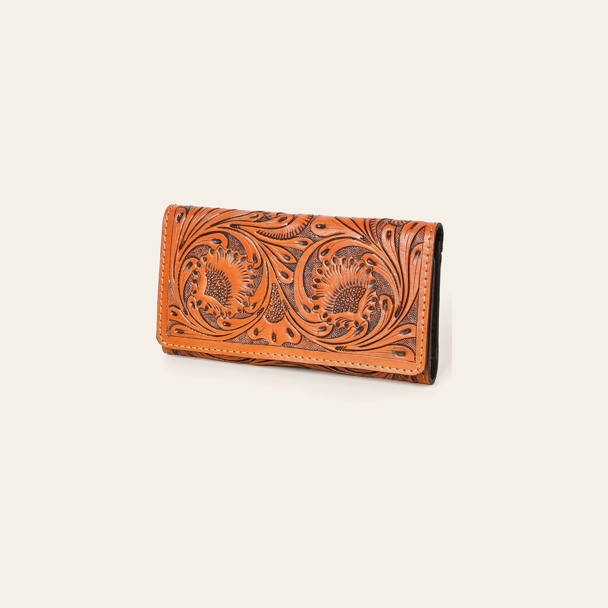 OHLAY Wallet Hand Tooled Genuine Leather Women Bag Western Handbag Purse | Womens Handbags |Leather Belt for Summer