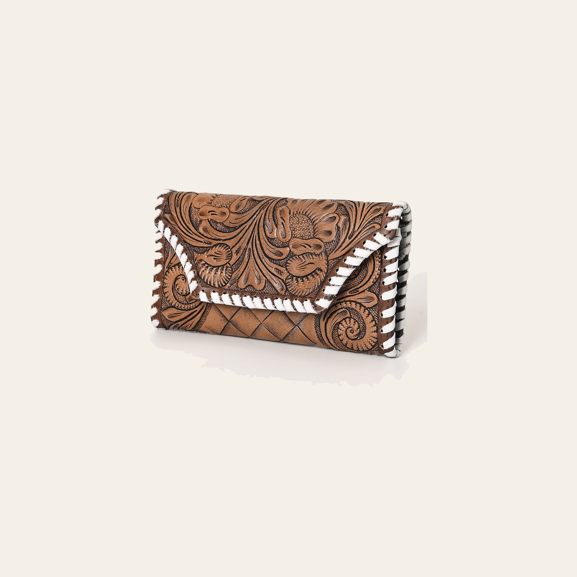OHLAY Wallet Hand Tooled Genuine Leather Women Bag Western Handbag Purse | Womens Handbags |Leather Belt for Summer