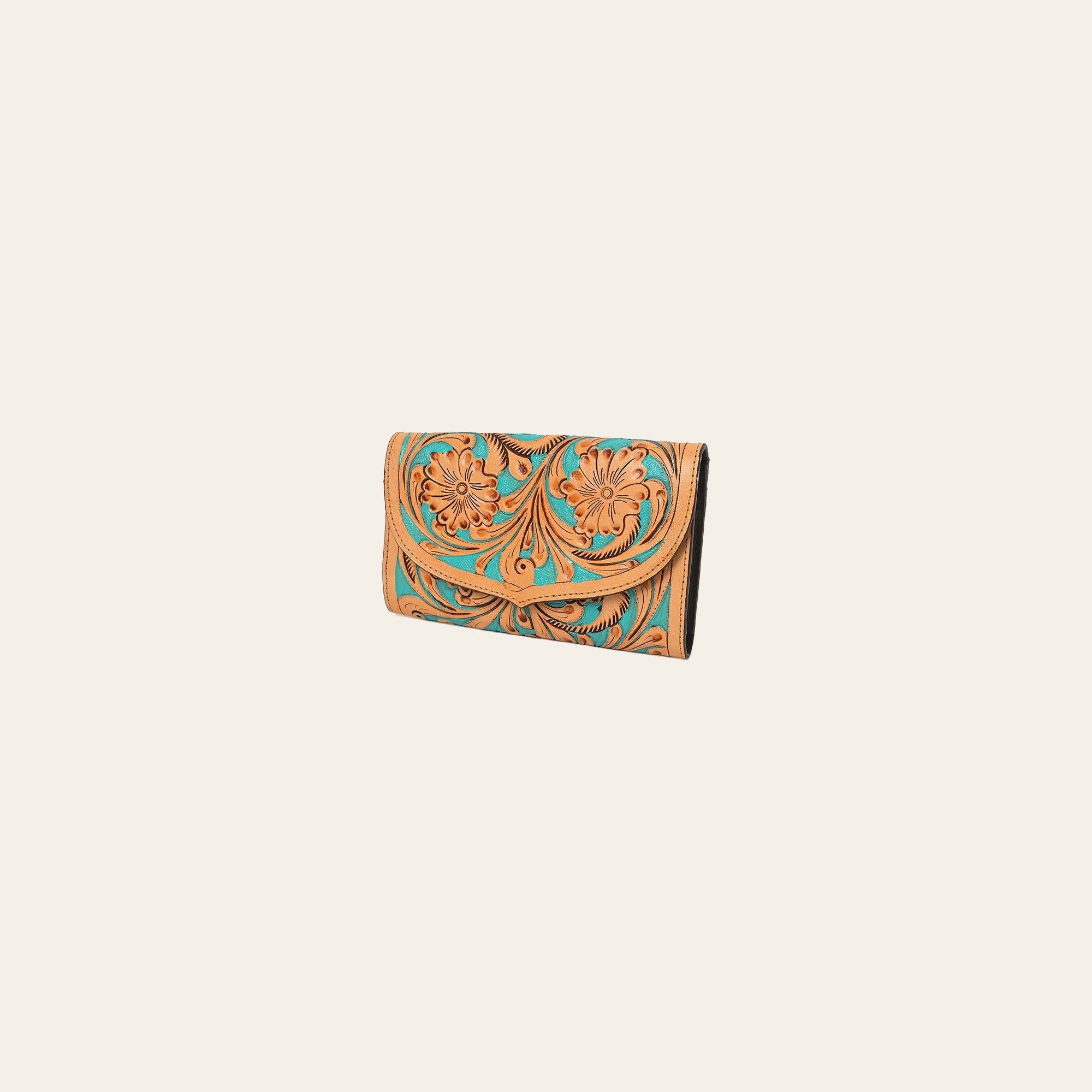 OHLAY Wallet Hand Tooled Genuine Leather Women Bag Western Handbag Purse | Womens Handbags |Leather Belt for Summer