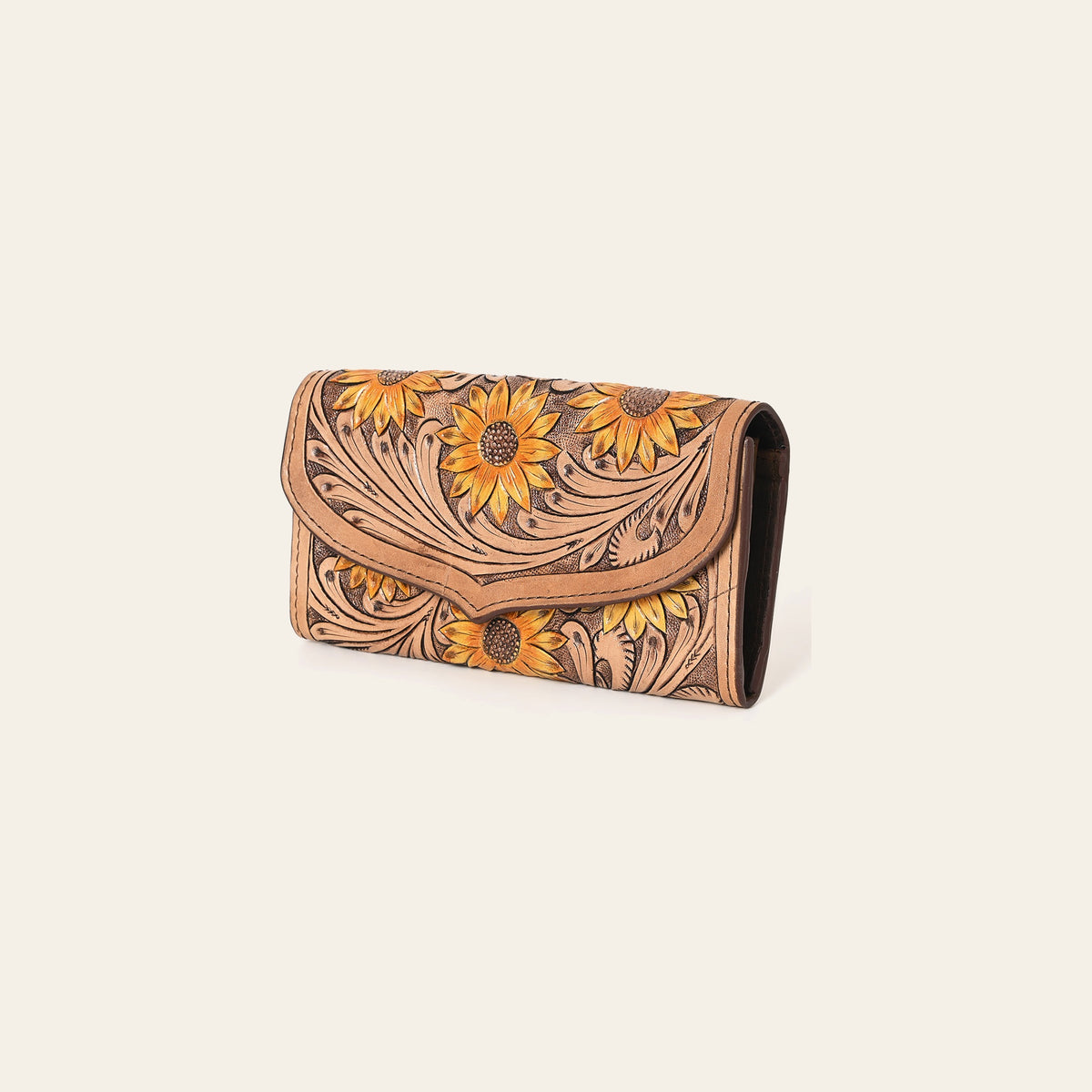 OHLAY Wallet Hand Tooled Genuine Leather Women Bag Western Handbag Purse | Womens Handbags |Leather Belt for Summer