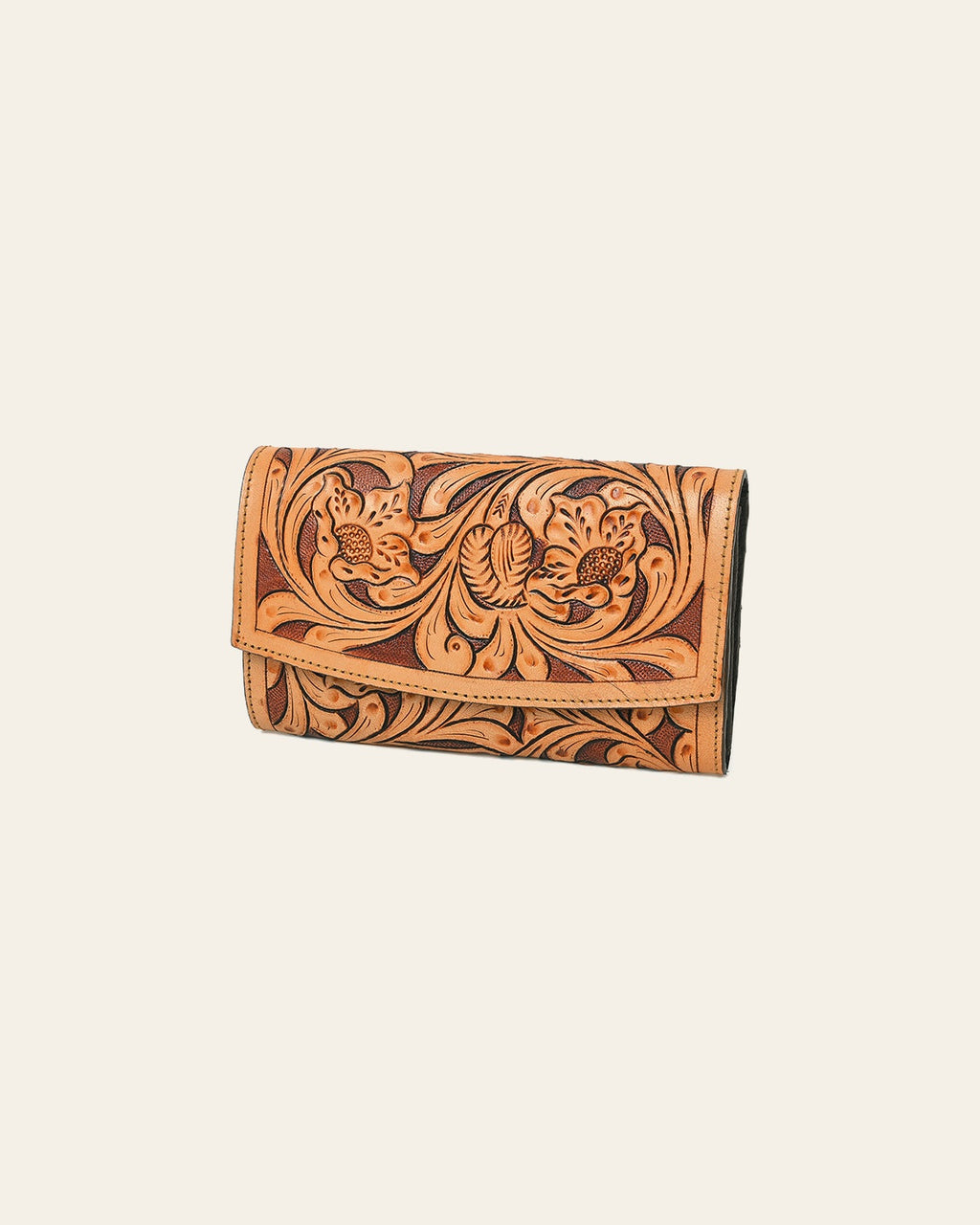 OHLAY Wallet Hand Tooled Genuine Leather Women Bag Western Handbag Purse | Womens Handbags |Leather Belt for Summer
