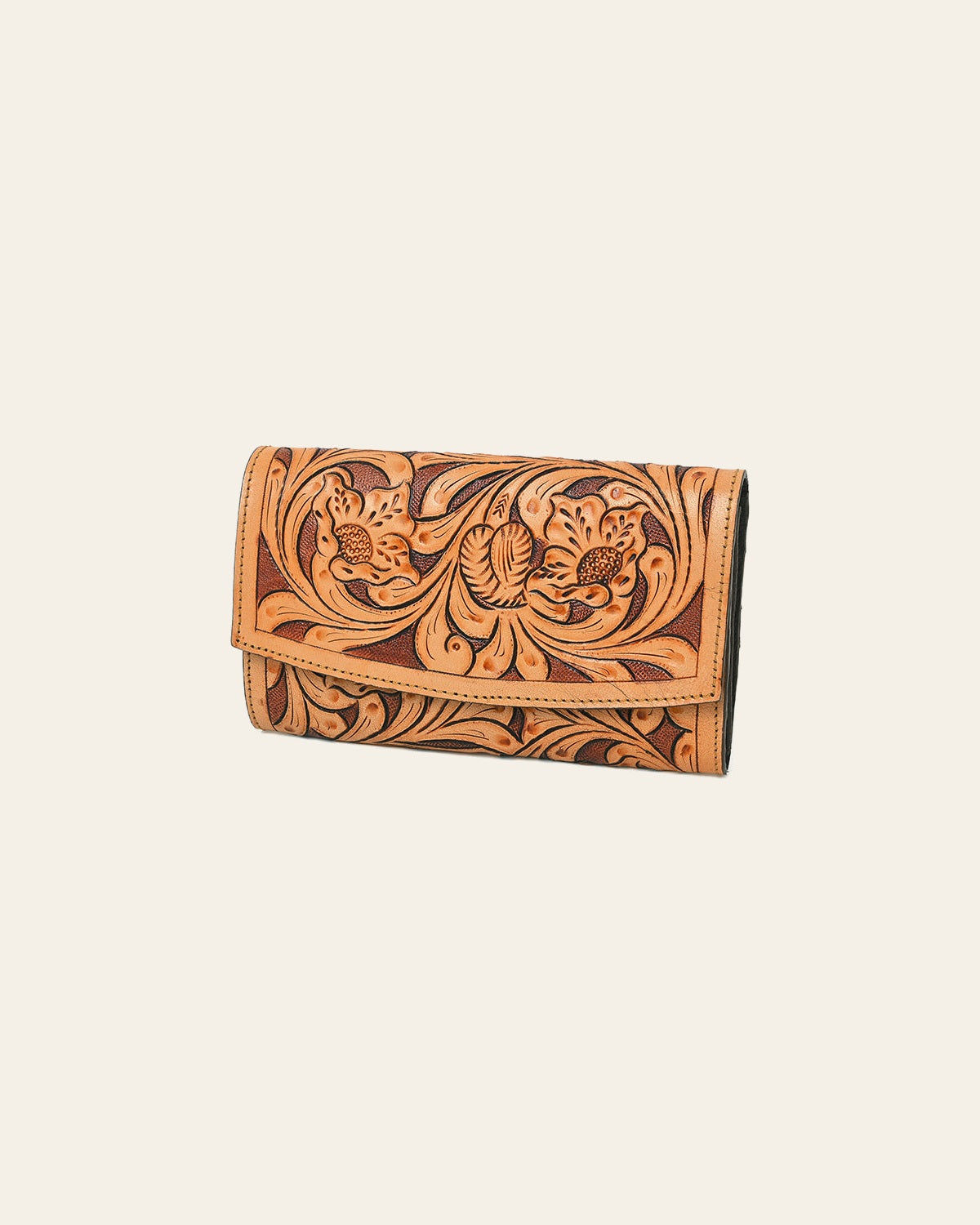 OHLAY Wallet Hand Tooled Genuine Leather Women Bag Western Handbag Purse | Womens Handbags |Leather Belt for Summer