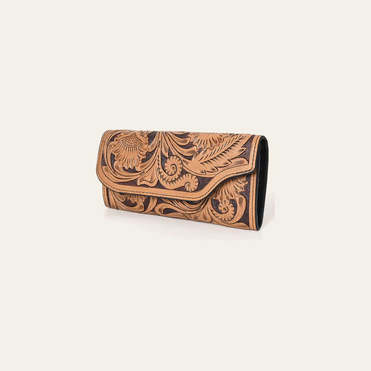 OHLAY Wallet Hand Tooled Genuine Leather Women Bag Western Handbag Purse | Womens Handbags |Leather Belt for Summer