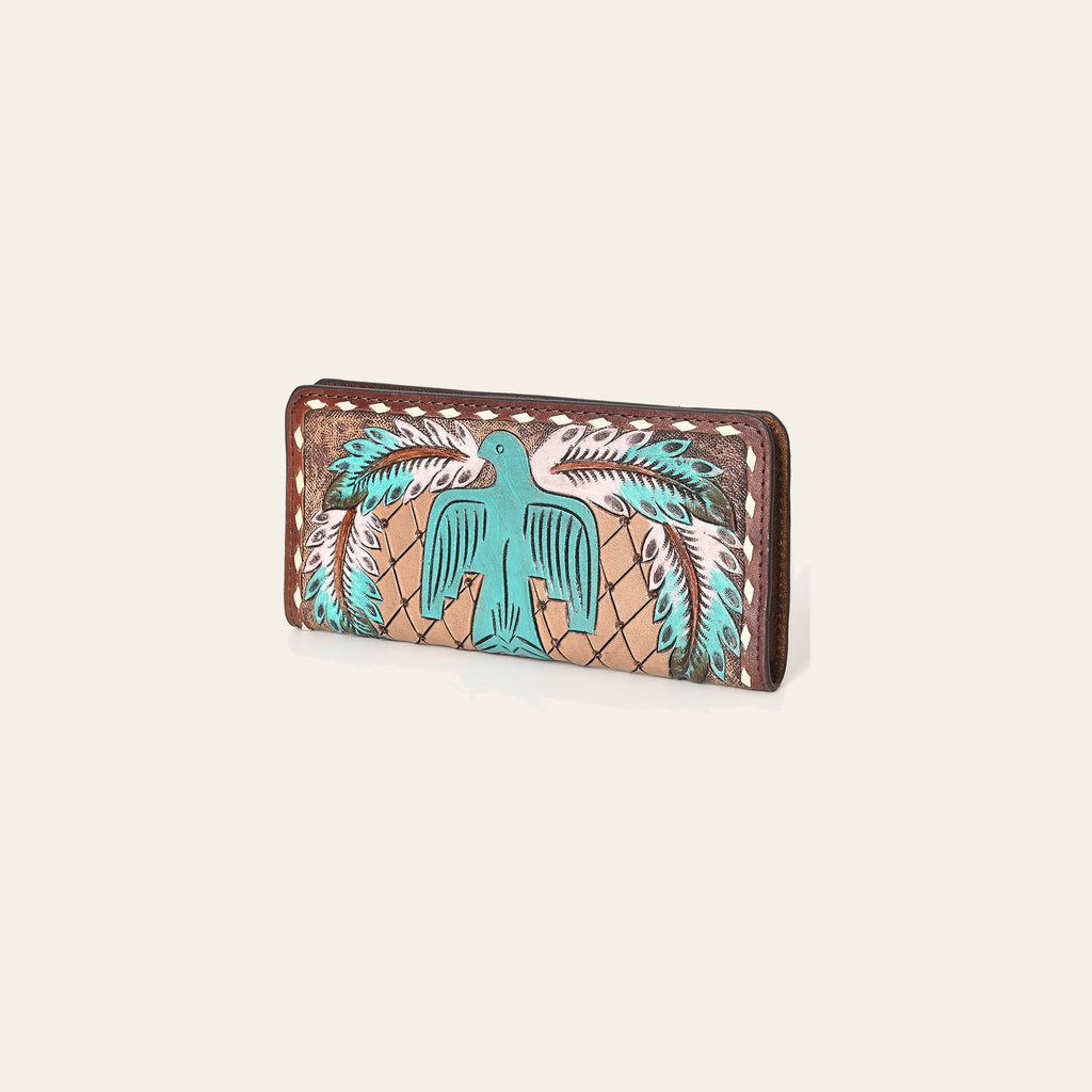 OHLAY WALLET Hand Tooled Genuine Leather women bag western handbag purse