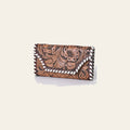 OHLAY Wallet Hand Tooled Hair-On Genuine Leather Women Bag Western Handbag Purse | Womens Handbags |Leather Belt for Summer