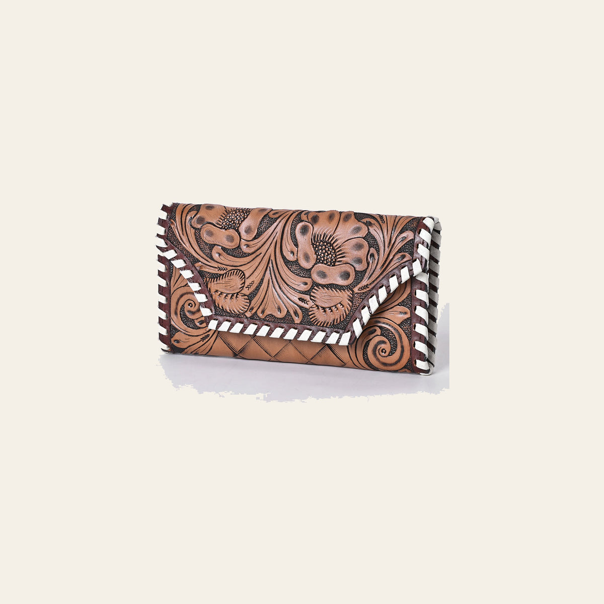 OHLAY Wallet Hand Tooled Hair-On Genuine Leather Women Bag Western Handbag Purse | Womens Handbags |Leather Belt for Summer