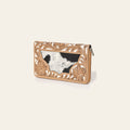 OHLAY Wallet Hand Tooled Hair-On Genuine Leather Women Bag Western Handbag Purse | Womens Handbags |Leather Belt for Summer