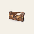OHLAY Wallet Hand Tooled Hair-On Genuine Leather Women Bag Western Handbag Purse | Womens Handbags |Leather Belt for Summer