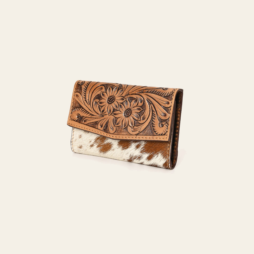 OHLAY Wallet Hand Tooled Genuine Leather Women Bag Western Handbag Purse | Womens Handbags |Leather Belt for Summer
