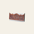 OHLAY Wallet Hand Tooled Hair-On Genuine Leather Women Bag Western Handbag Purse | Womens Handbags |Leather Belt for Summer