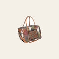 OHLAY Weekender Hand Tooled Upcycled Wool Genuine Leather Women Bag Western Handbag Purse | Womens Handbags Belt for Summer