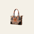 OHLAY WEEKENDER Upcycled Wool Canvas Embossed Hair-on Genuine Leather women bag western handbag purse