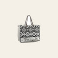 OHLAY Weekender Upcycled Wool Canvas Hair-On Genuine Leather Women Bag Western Handbag Purse Womens Handbags Belt for Summer