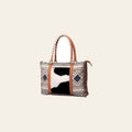 OHLAY Weekender Upcycled Wool Canvas Hair-On Genuine Leather Women Bag Western Handbag Purse Womens Handbags Belt for Summer