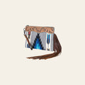 OHLAY WRISTLET Hand Tooled Upcycled Wool Genuine Leather women bag western handbag purse