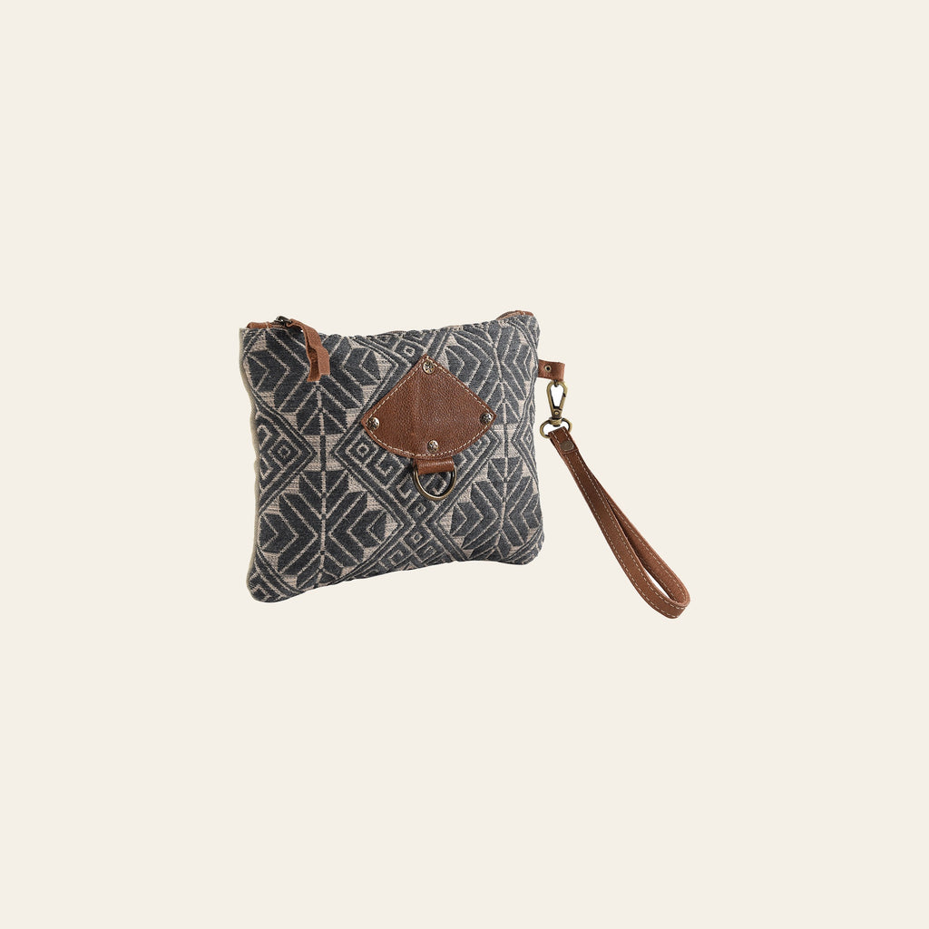 OHLAY Wristlet Upcycled Wool Canvas Genuine Leather Women Bag Western Handbag Purse | Handbags Belt for Womens Summer
