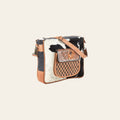 OHLAY Messenger Hand Tooled Upcycled Canvas Hair-On Genuine Leather Women Bag Western Handbag Purse Womens Handbags Belt Summer