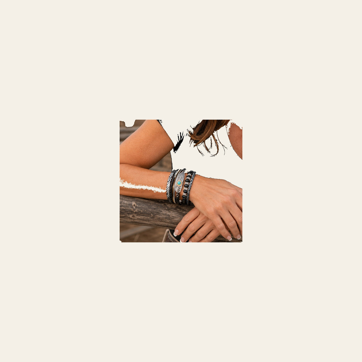 Onyx Boho Multi Strand Wrap Bracelet