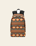 Orange Aztec Backpack on a warm cream background