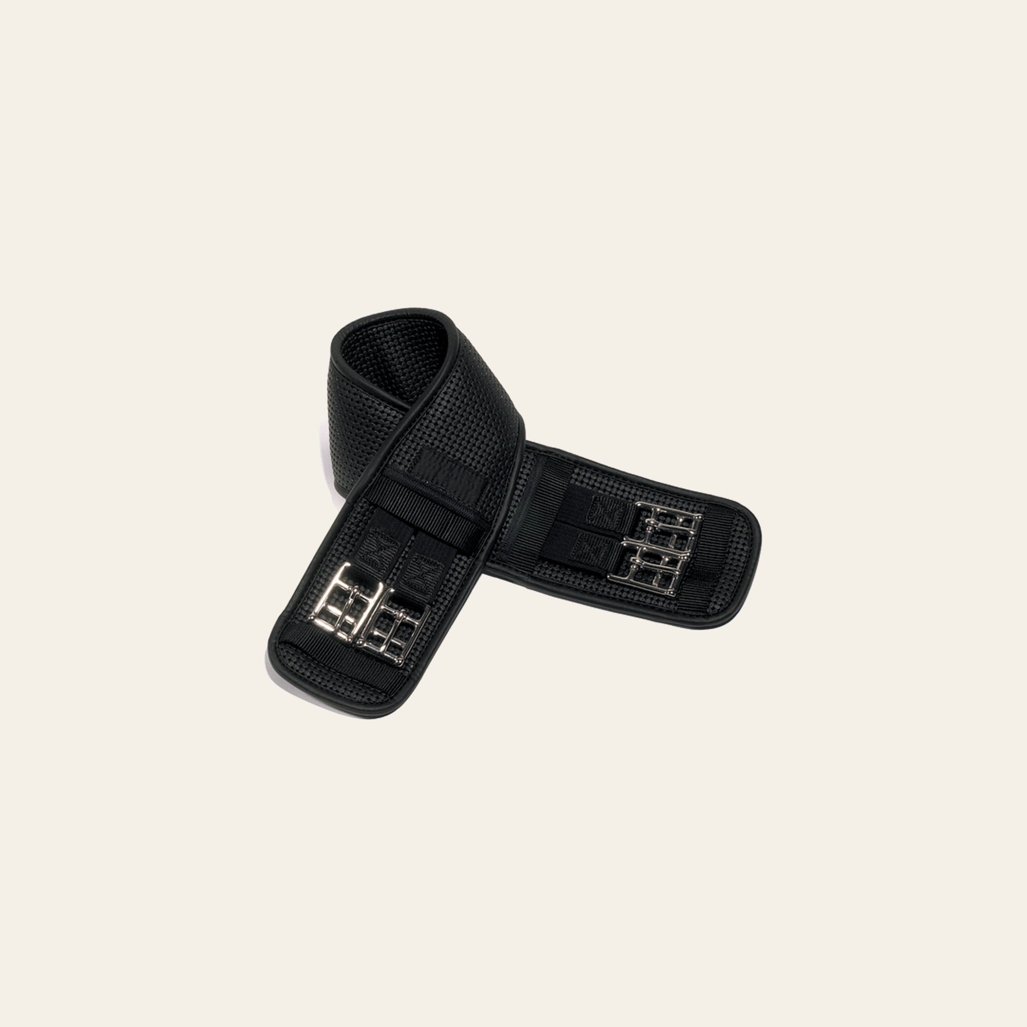 Ovation Airform Chafeless Dressage Girth Steel Roller Buckles Black
