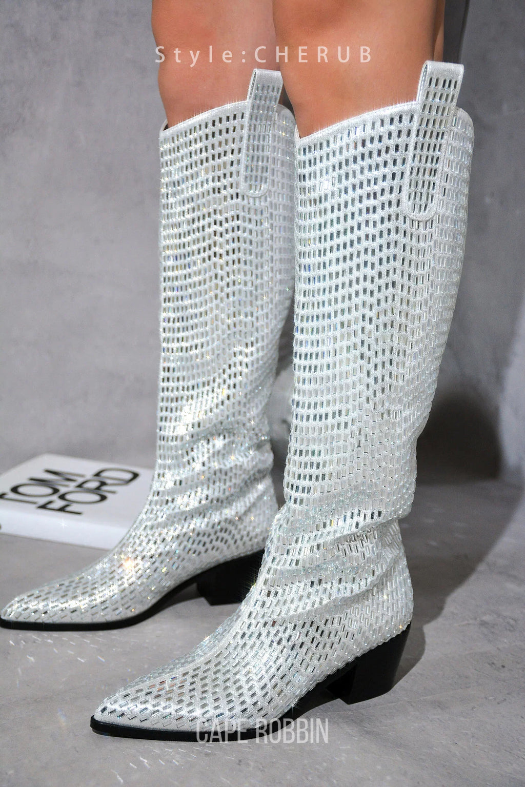 Blazing Boots - Blue or Silver - Cowgirl Sparkle Holiday Western by Baha Ranch Western Wear - product image 8