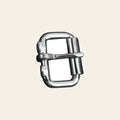 2 In Hilason One Tong Polished Stainless Steel Roller Buckle