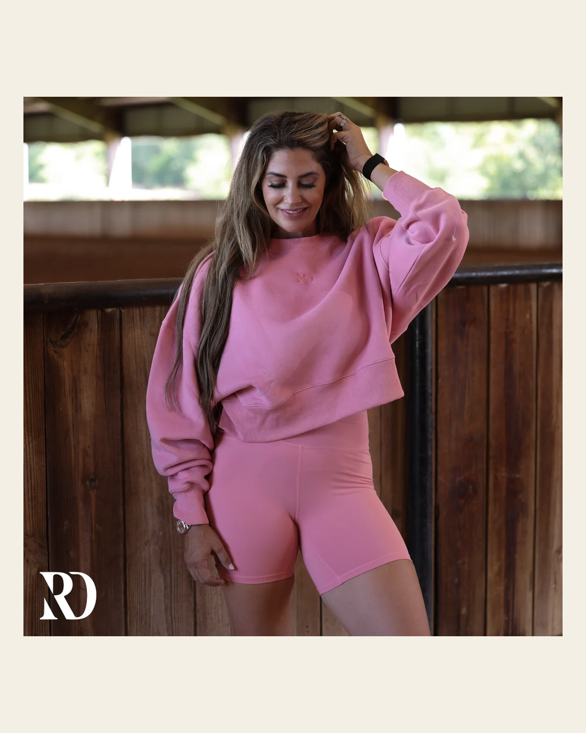 Vital Bike Shorts | Petal Pink on a warm cream background