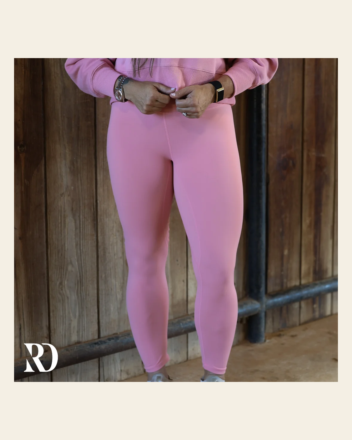 Vital Leggings | Petal Pink on a warm cream background