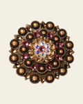 Pink AB & Champagne Copper Berry Jacket European Crystal on a warm cream background