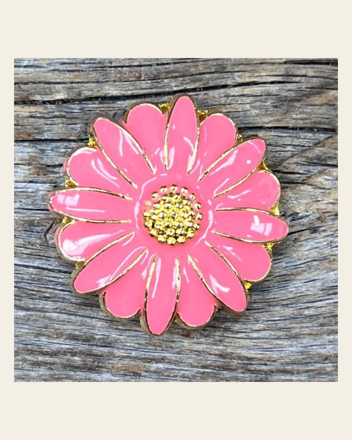 Pink Flower Concho 1.5" W228L on a warm cream background