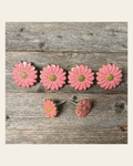 Pink Flower Saddle Set SSW228 on a warm cream background