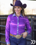 Poppy & Purple Sparkle Performance Rodeo Shirt