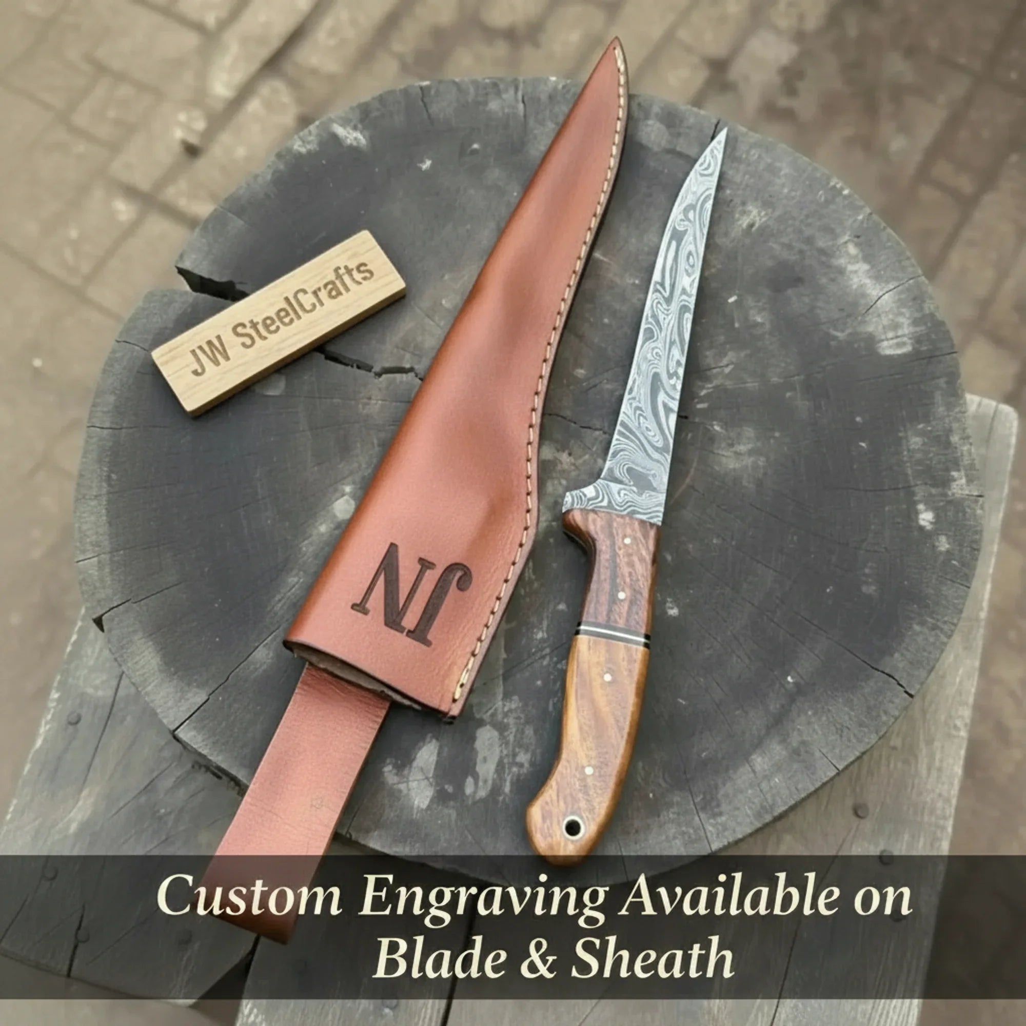 Traditional Scandinavian Fillet Knife Precision Fishing Blade with Leather Sheath