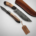 Handmade Bush-craft Knife Damascus Steel