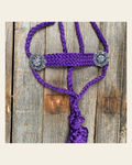 Purple Mule Tape Halter - Antique Silver #MT113 on a warm cream background