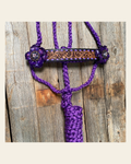 Purple Mule Tape Halter - Purple Gardenia #MT207 on a warm cream background