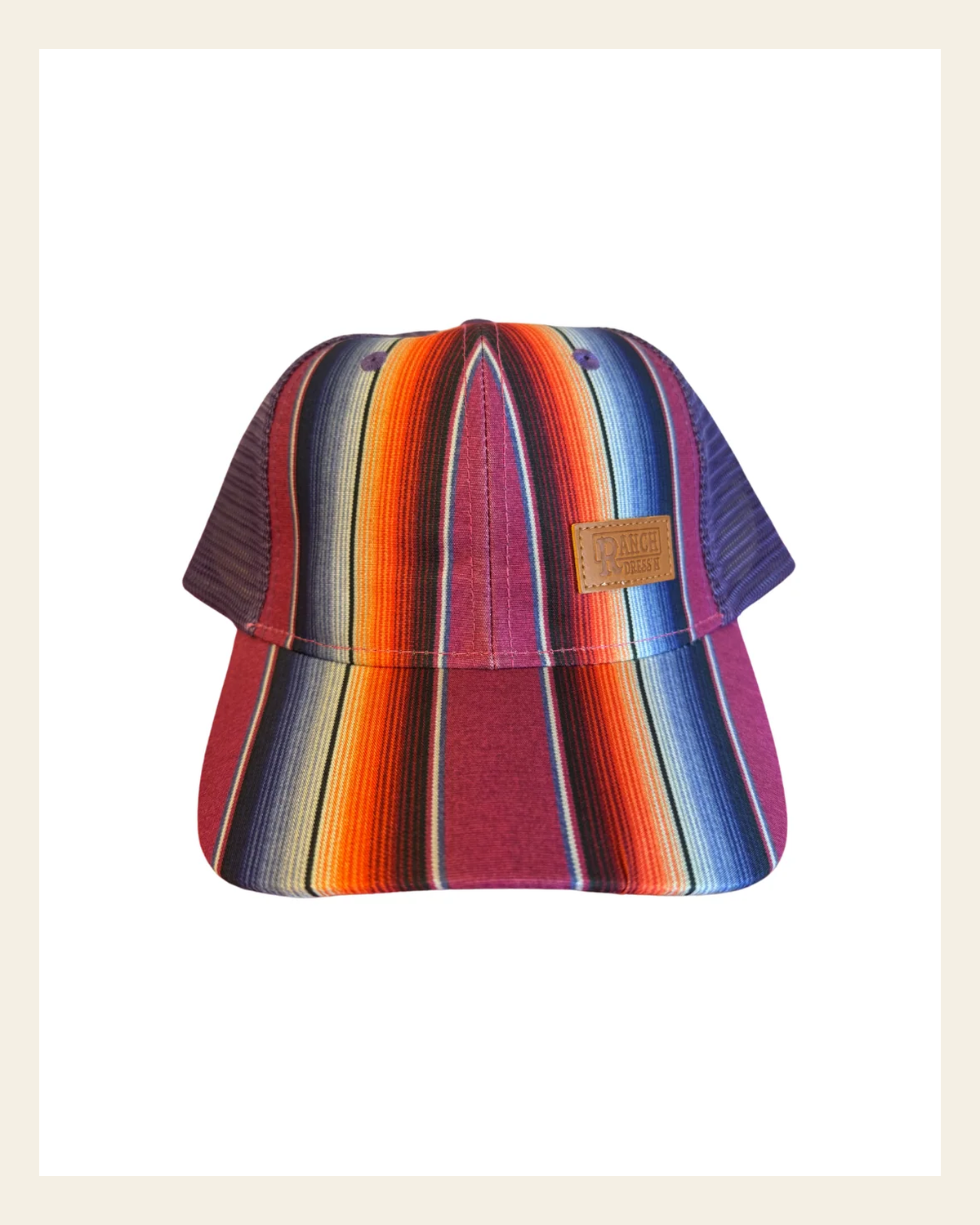 Purple Serape | Cap on a warm cream background