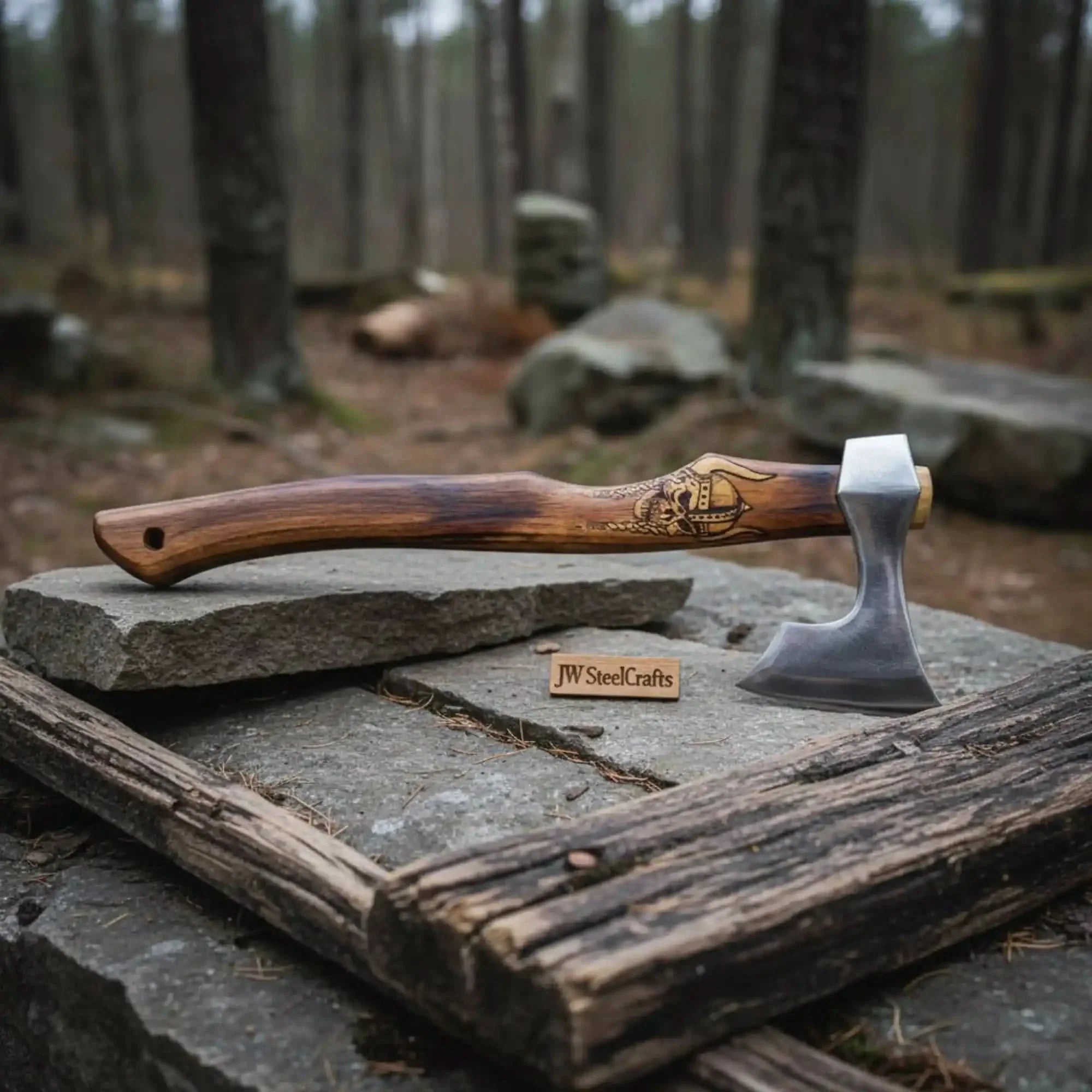 Skeggox Bearded Hatchet with Engraved Dragon Handle